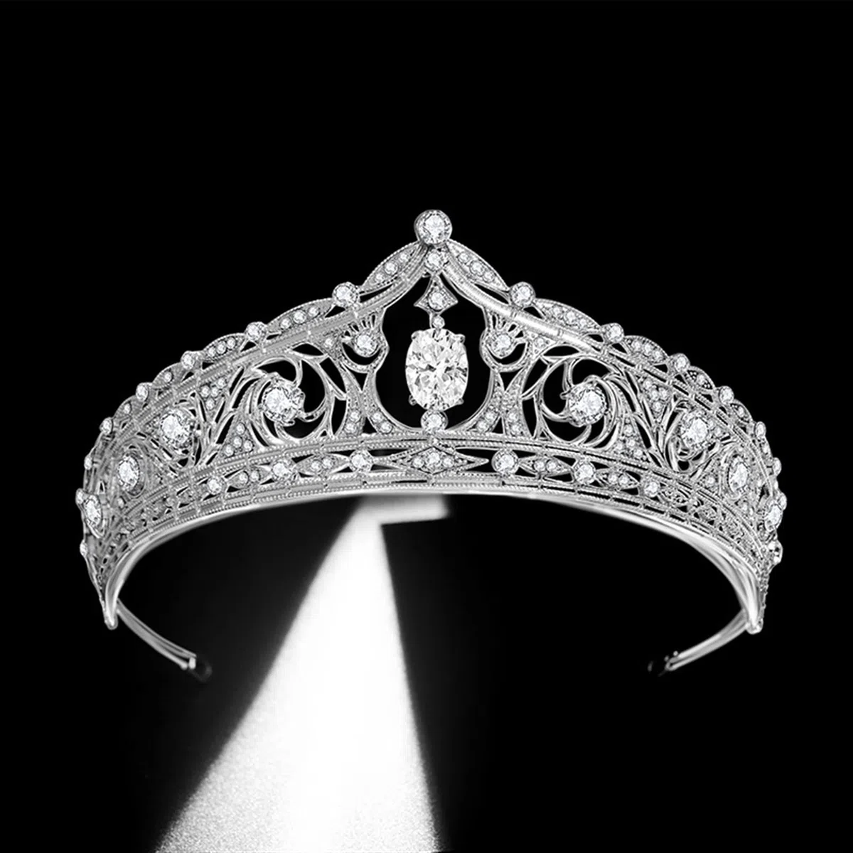 Tocados de Boda Crystal Tiara y Crown Bridal Tiara Princess Crown Crown Suministros de Boda Tocado Novia