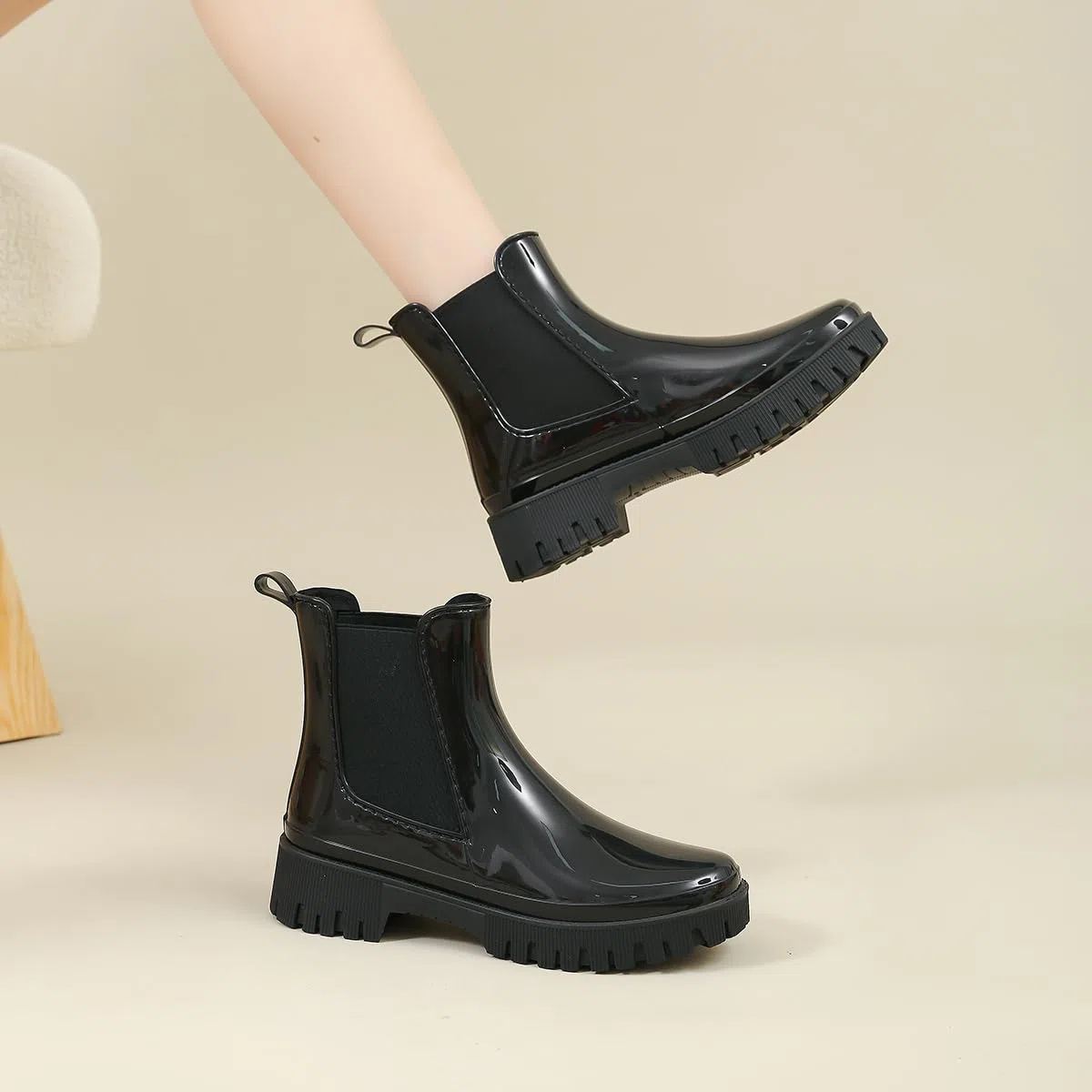 Botas de Lluvia Mujer Impermeable Botas de Agua Antideslizantes Zapatos de Jardinería