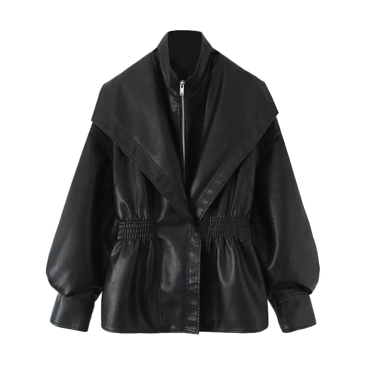 Chaqueta Cuero Mujer Brwon Leather Jacket Women Casual Lapel Coat Lady Autumn Outdoors Highstreet Outwear Para salir