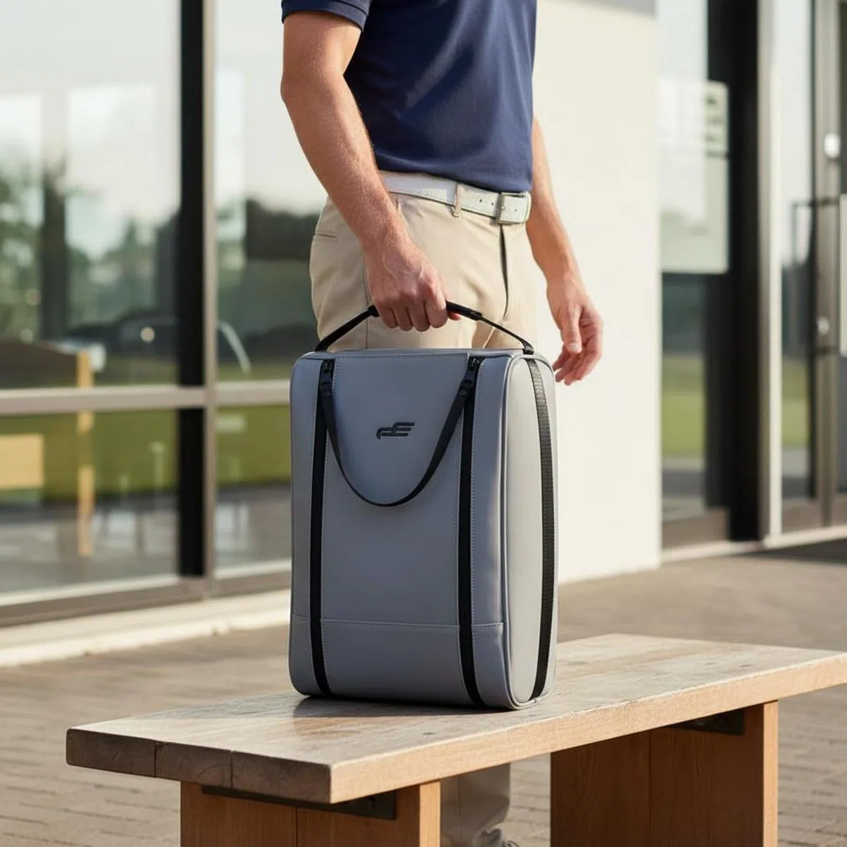 Gralara Bolsa de Zapatos de Golf Portátil Sports Footwear Pouch Organización Ordenada Footwear Pouch para Viaje, Array, Negro