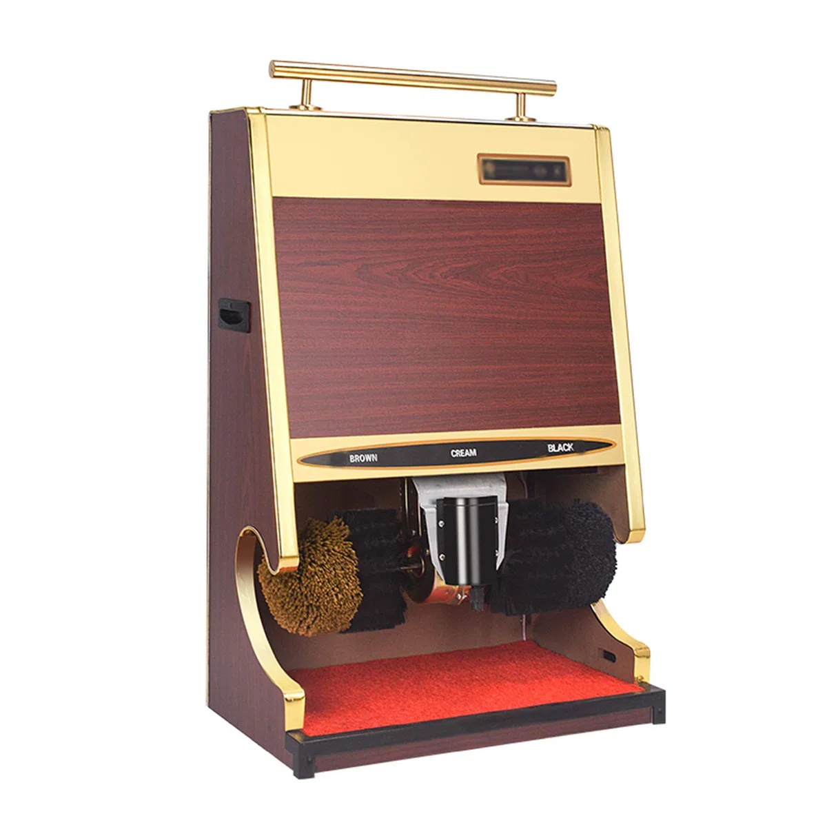 Máquina for ocasiones públicas aplicada al cepillo lustrabotas eléctrico for vestíbulos de hoteles y hogares, J