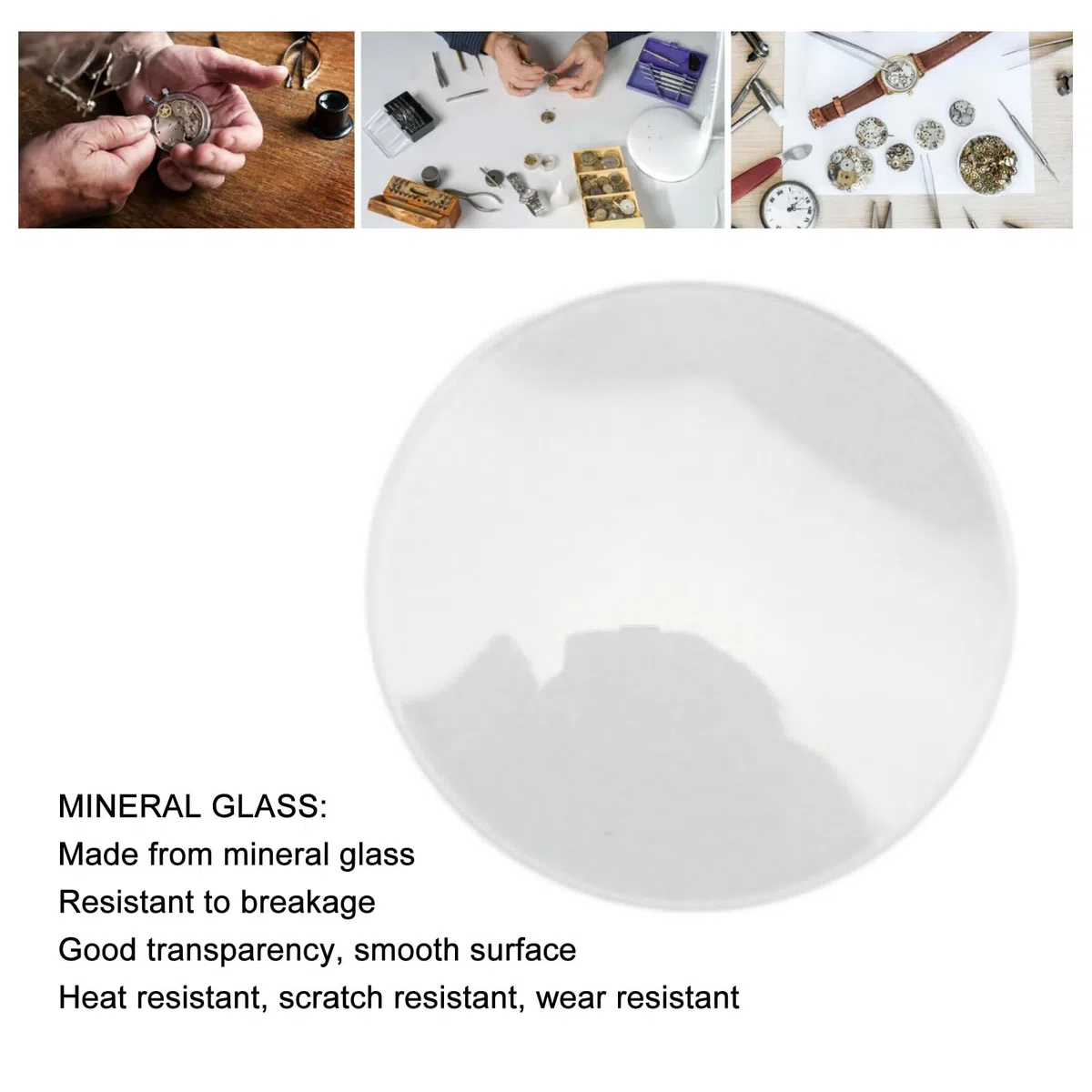 Juego de Lentes de Cristal de Reloj de Doble Cúpula de 59 Piezas para un Reemplazo Preciso, Vidrio Mineral para Relojeros, Transparencia de Cristal Transparente