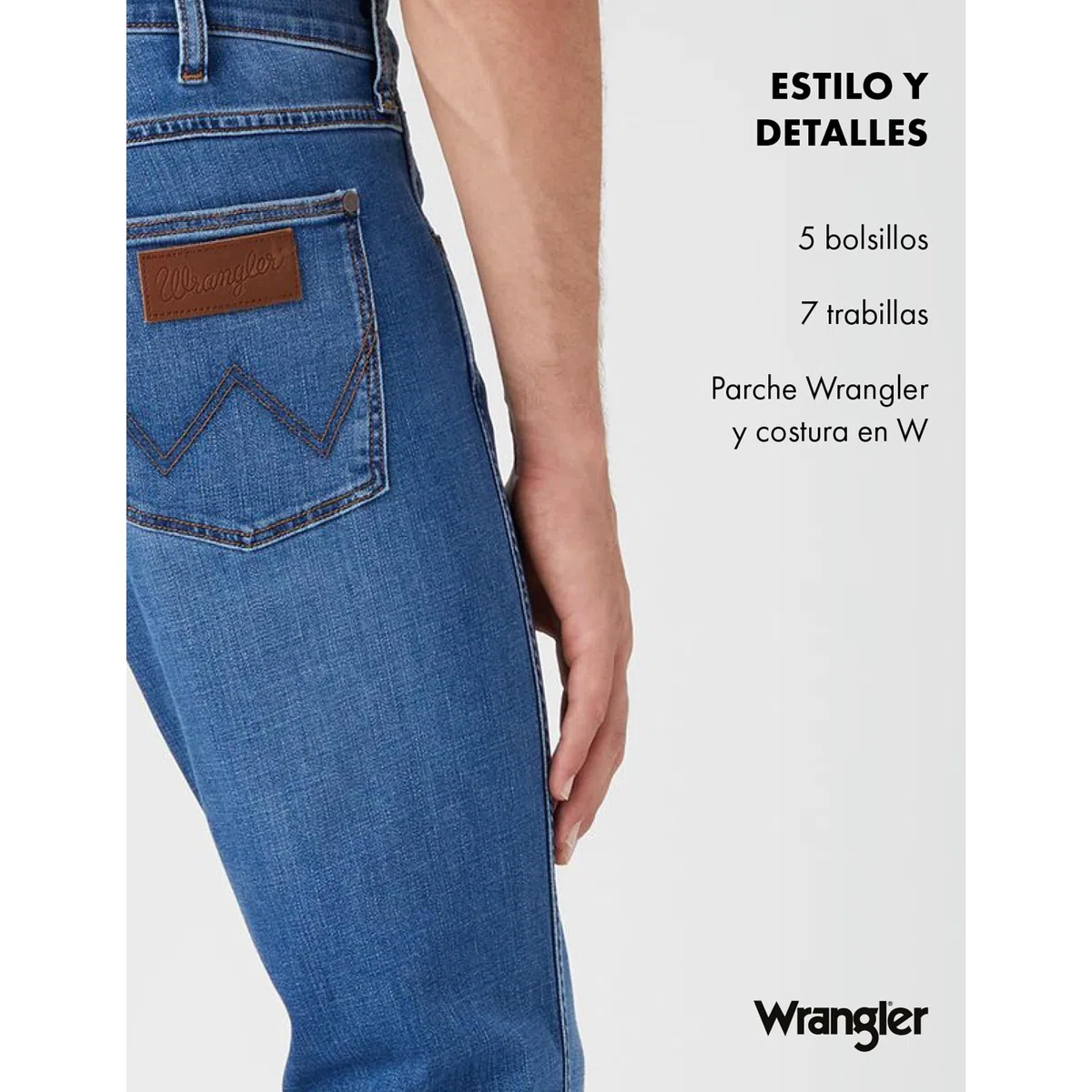 Wrangler - Jeans Hombre - Corte Recto Regular - Greensboro - Black Back