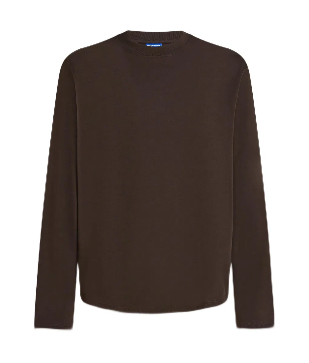 Karl Lagerfeld Jeans Hombre Regular Long Sleeve Curved Hem T-Shirt