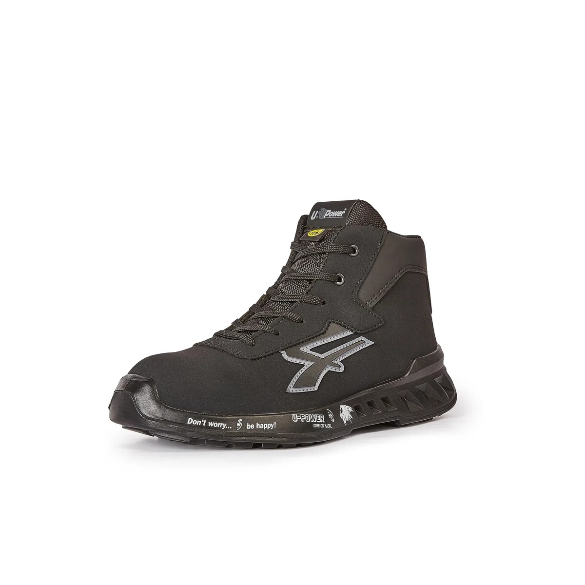 U-Power RV10024 Linea RED LEVE PARKER Calzado de Seguridad Antiestático y Ultraligero, S3 SRC CI ESD, Negro