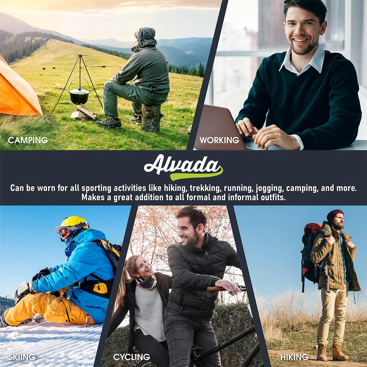 Alvada Calcetines térmicos de lana cálidos para invierno, absorben la humedad y transpirables, cómodos calcetines para botas