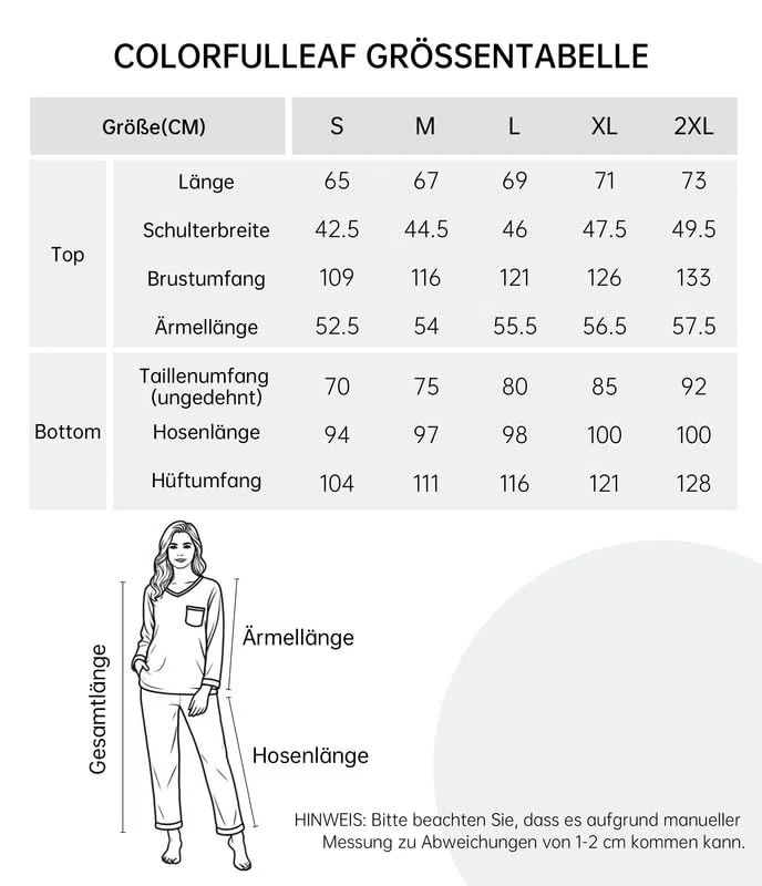 COLORFULLEAF Pijama para mujer 100% algodón largo pijama conjunto dos piezas otoño invierno pijamas manga larga traje de casa, gris, XL