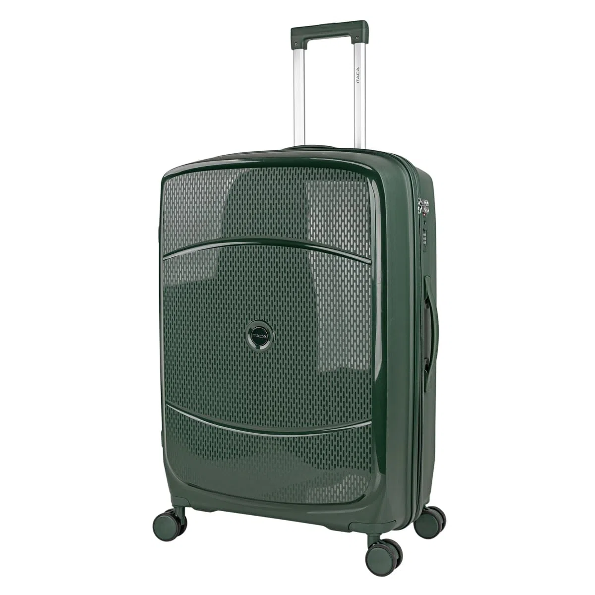 ITACA - Maletas Grandes De Viaje Rígidas Ligeras con 4 Doble Rueda 360° Candado de Combinacion TSA Maleta Grande 23 Kilos Alta Resistencia Extensible Maleta XL Duradera., Verde