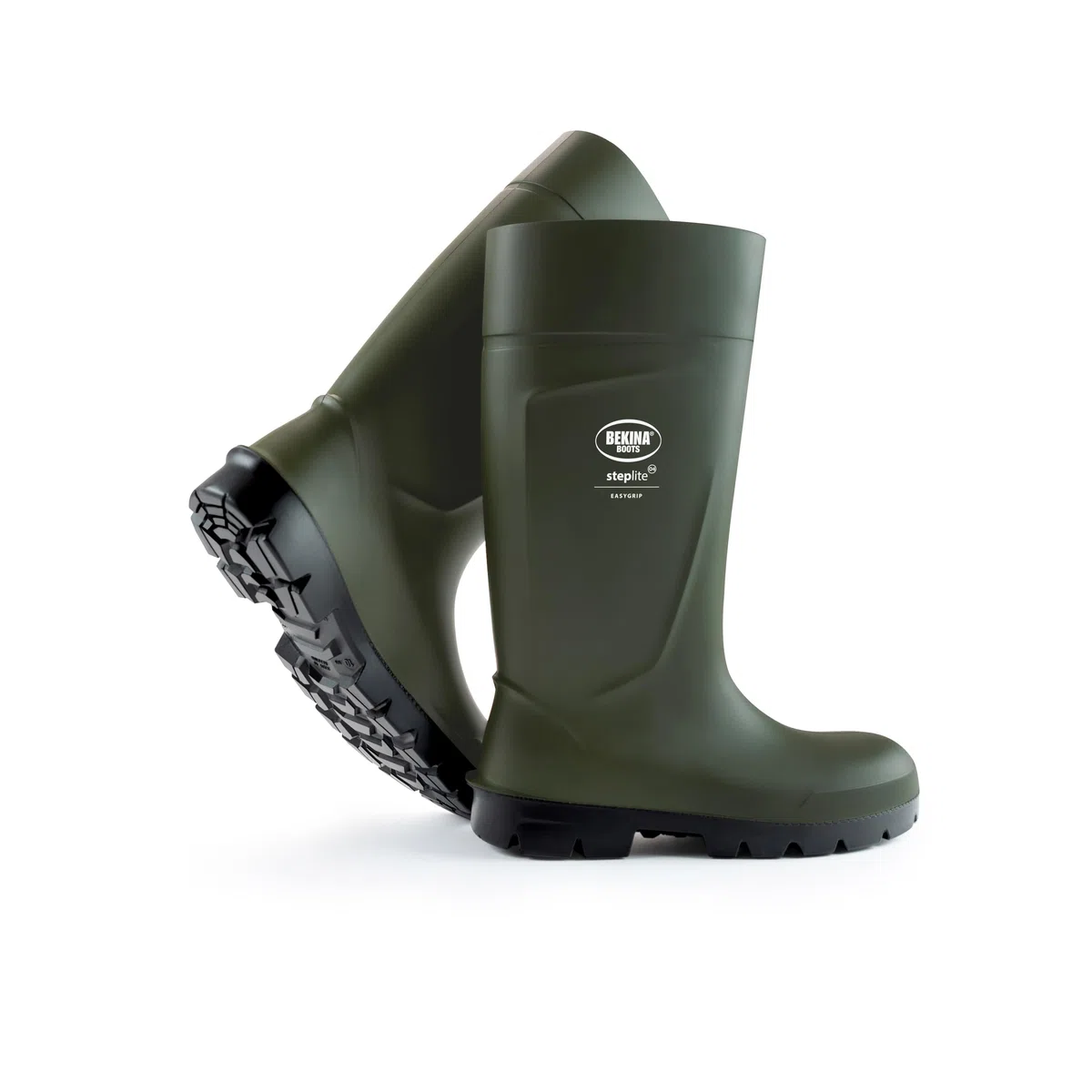 Botas de Seguridad para Hombres sin Puntera de Acero para la Agricultura, Ligeras, de Gran Comodidad, Suela Antideslizante, Resistentes al los Productos de Limpieza, Verde, EU 46
