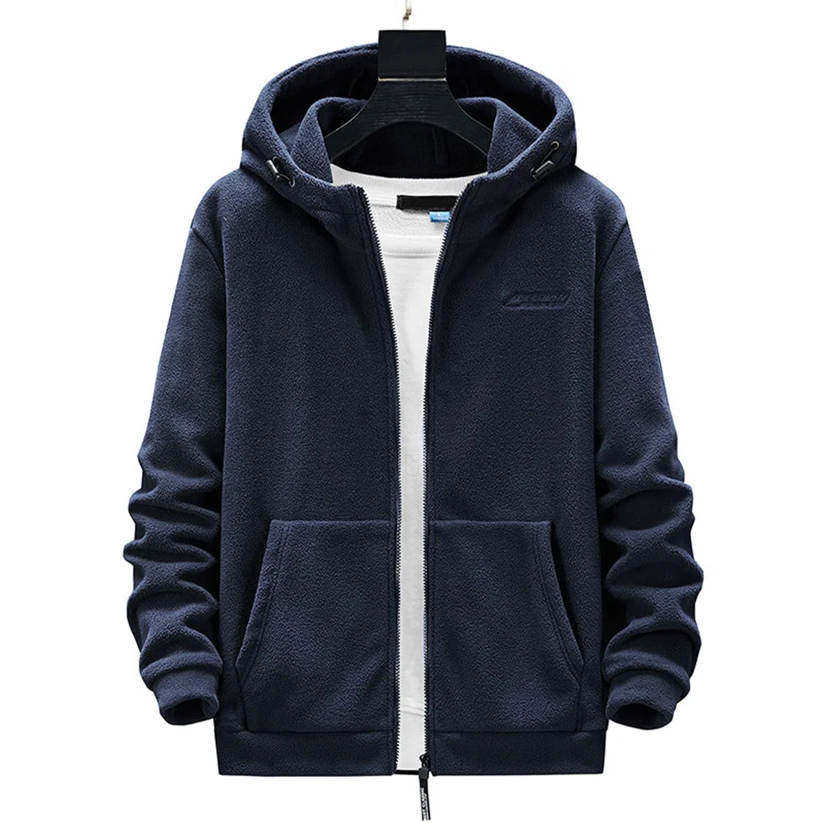 HB1 Chaqueta de Lana Polar de Invierno Ropa Deportiva con Capucha Abrigo Suave a Prueba de Viento Cálido Cremallera Abrigo de Color Sólido
