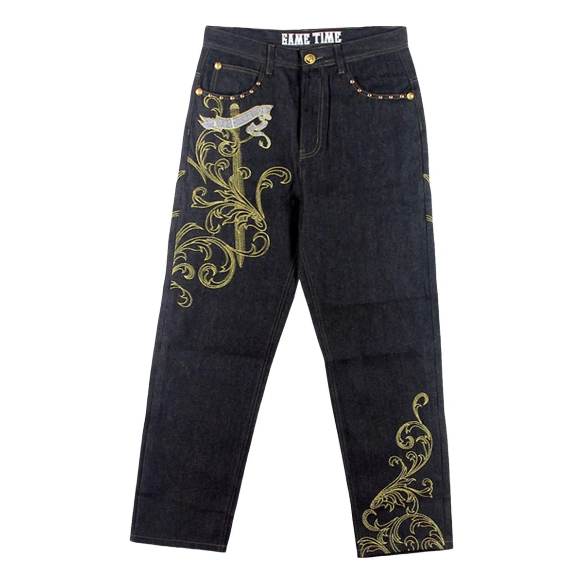 Pantalones de Mezclilla Hombre Estilo Urbano Hiphop Baile Callejero Estampado Casual Corte Recto Lavado Ancho