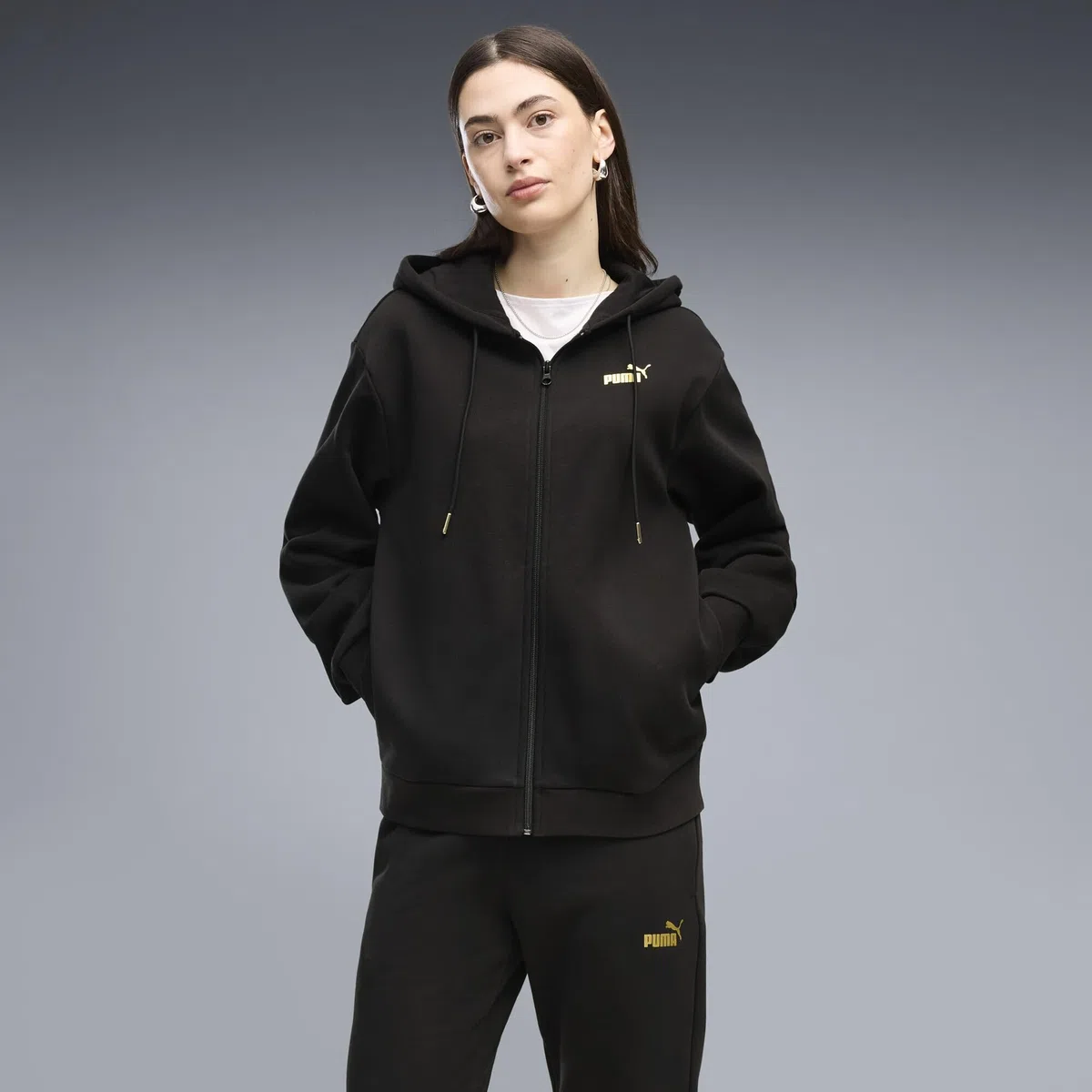 PUMA Metallic Hooded Standard Sweat Suit Fl Op Trajes de punto Mujer (Pack de 1)