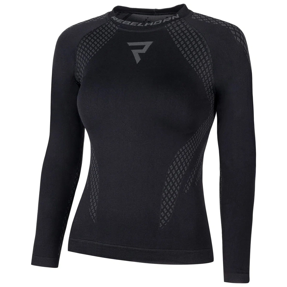 REBELHORN Active II Lady Camiseta Térmica Mujer | Manga Larga | Ropa Interior Termoactivo | Camisa Funcional | Absorción de Humedad | Transpirable | Zonas de Compresión | Ropa de Moto Térmica