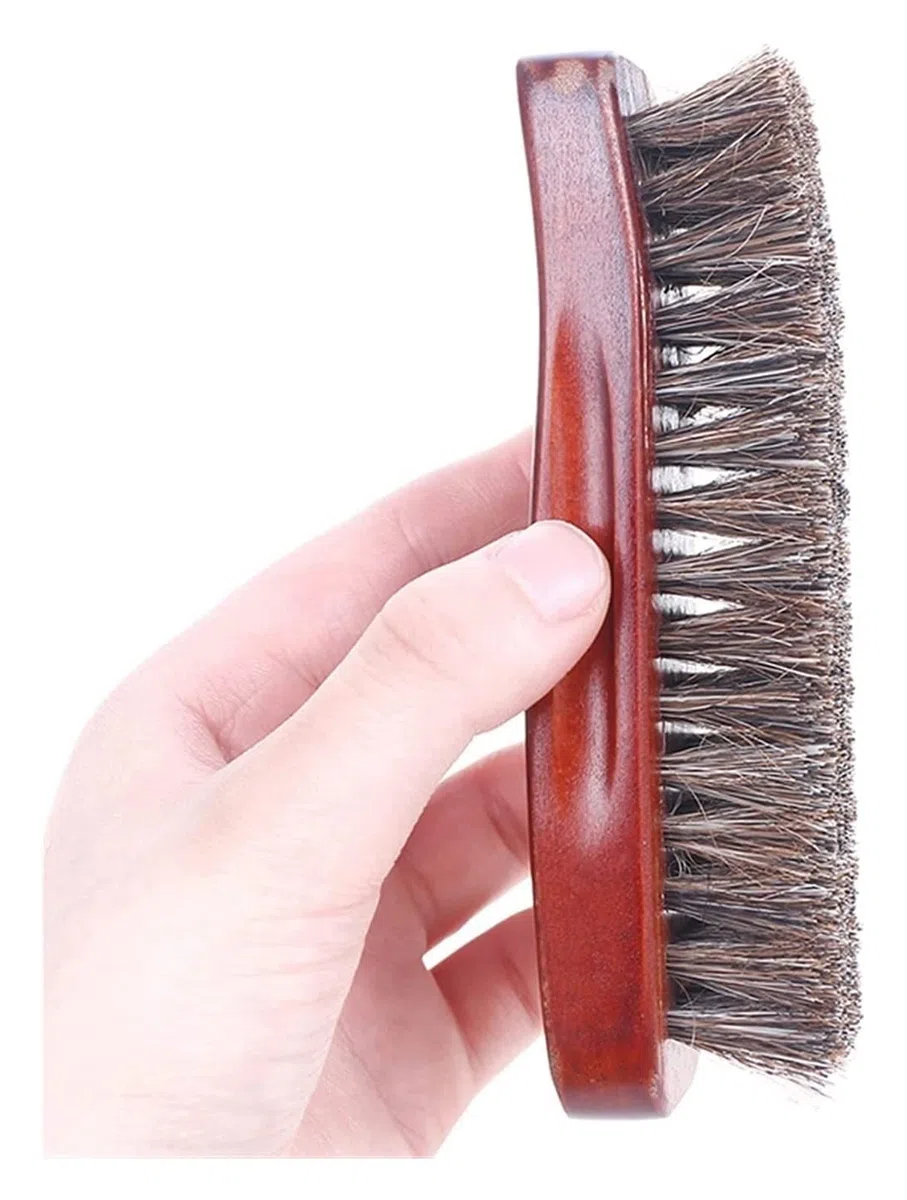 Cepillos for zapatos for el hogar, cerdas de madera natural, cepillo for zapatos de pelo de caballo, cepillo for pulir botas de cuero, limpiador de zapatos, cepillo for herramientas de baño(1