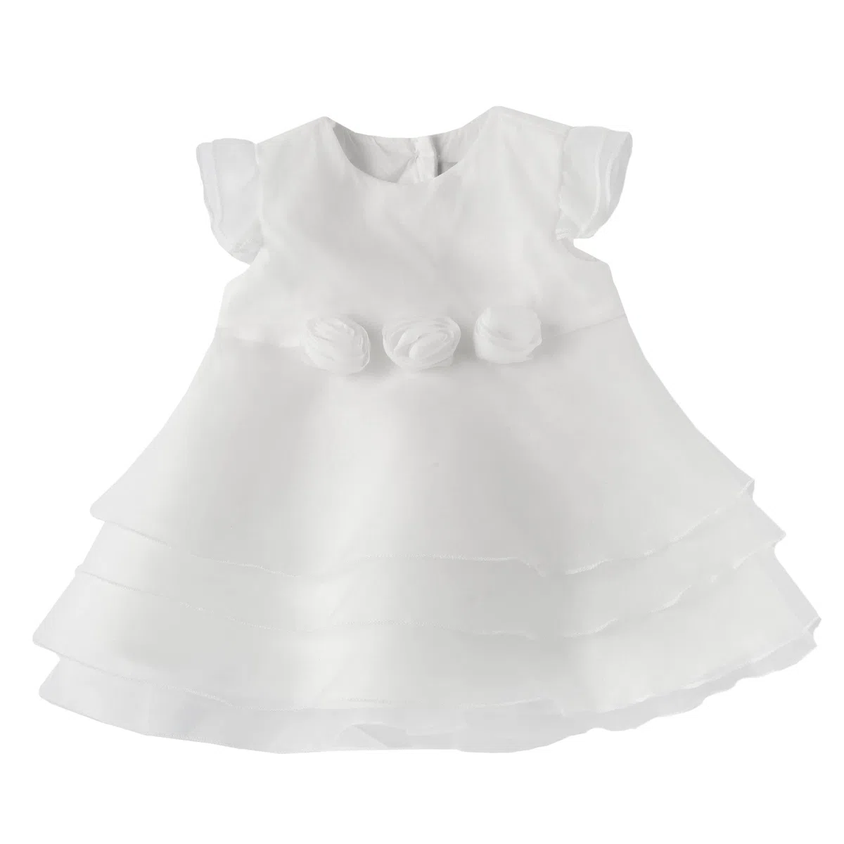 Chicco Vestido de niña meses - cm gasa color marfil con flores bautizo ceremonia blanco perla ral 1013