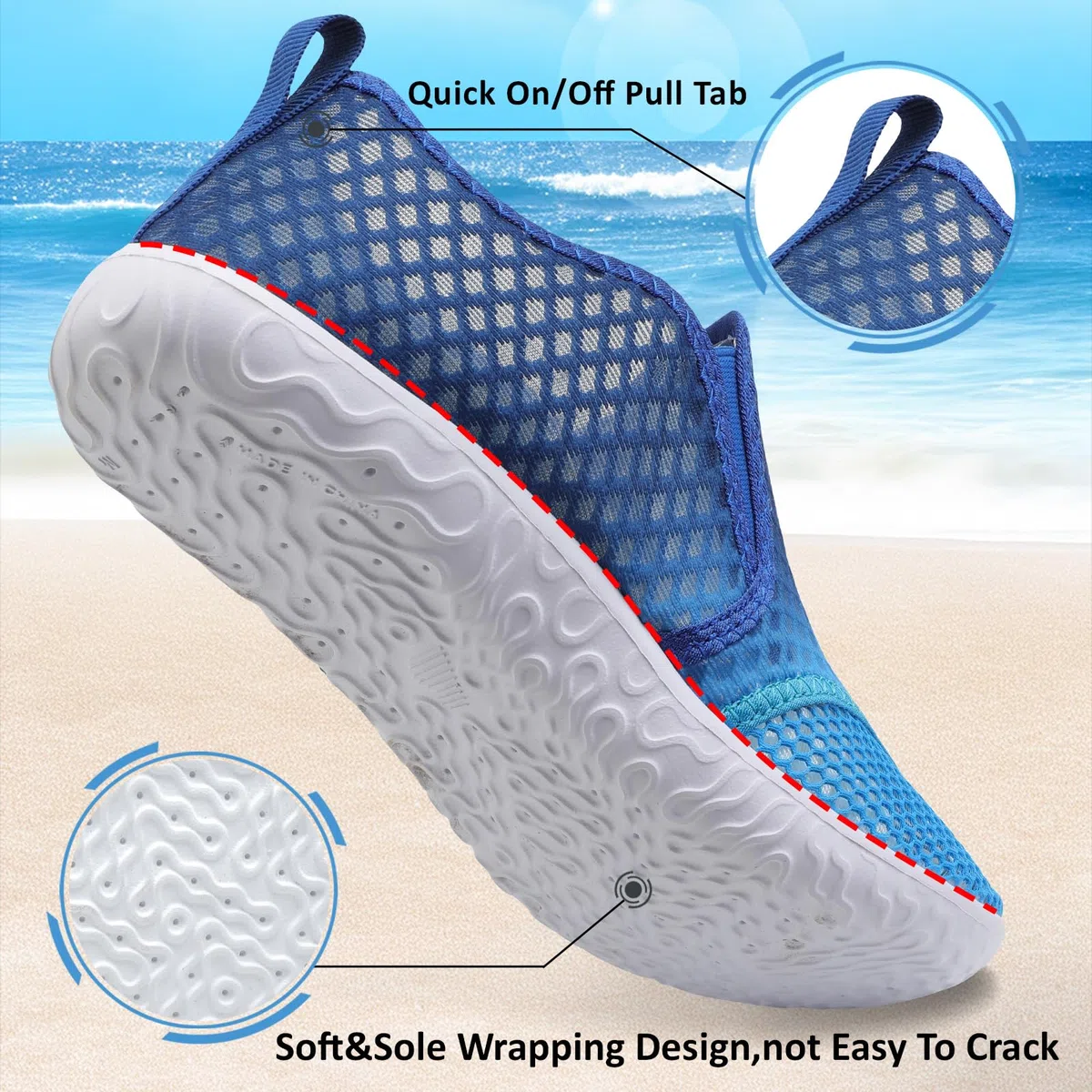 Spesoul Zapatos de agua para mujeres y hombres, zapatos de natación de secado rápido, transpirables, zapatos de playa, calcetines acuáticos para piscina, surf, viajes, camping, yoga, deportes al aire