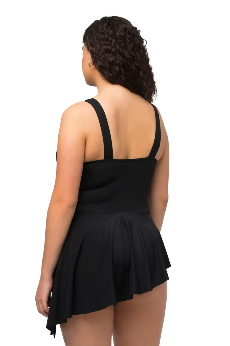 Ulla Popken Vestido de baño, drapeado, Rellenos Blandos, bañador Integrado 814542