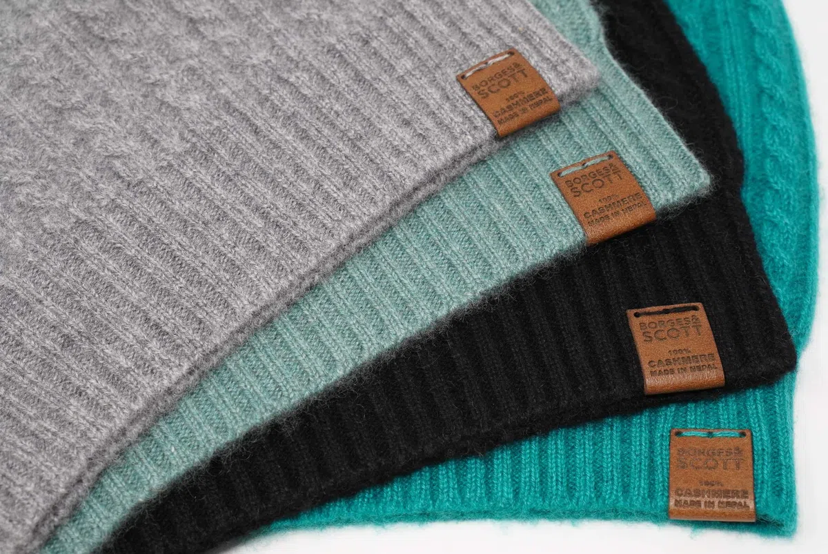 BORGES & SCOTT Gorro Whistler - 100% Cachemir - Hecho en Nepal