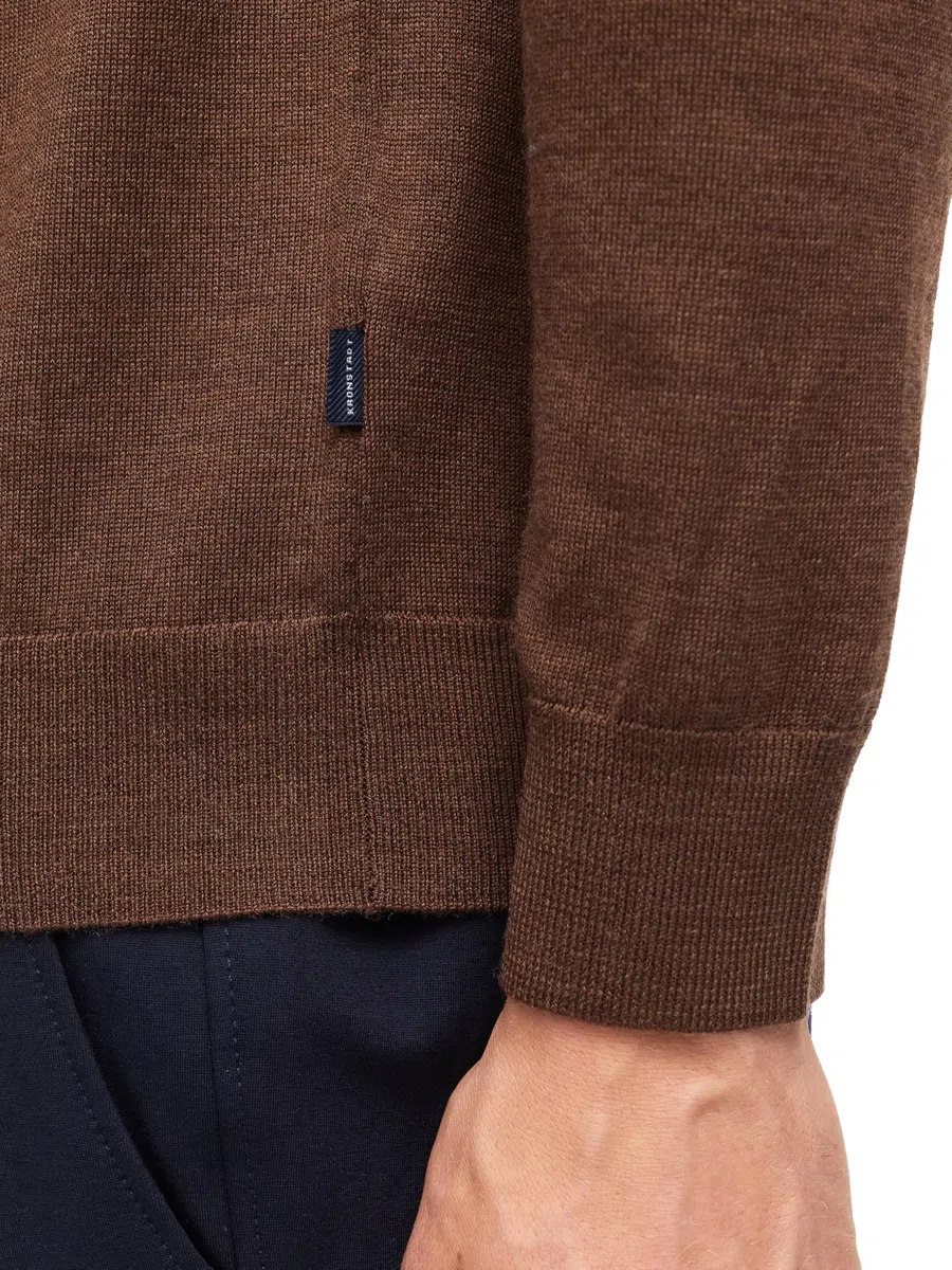 KRONSTADT KSJohannes - Jersey de punto para hombre, 100% lana merino, jersey de invierno para hombre
