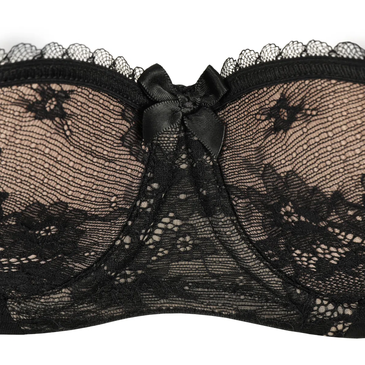 ROSME Sujetador Balconet de Mujer Lingerie con Tirantes Acolchados, colección Laura
