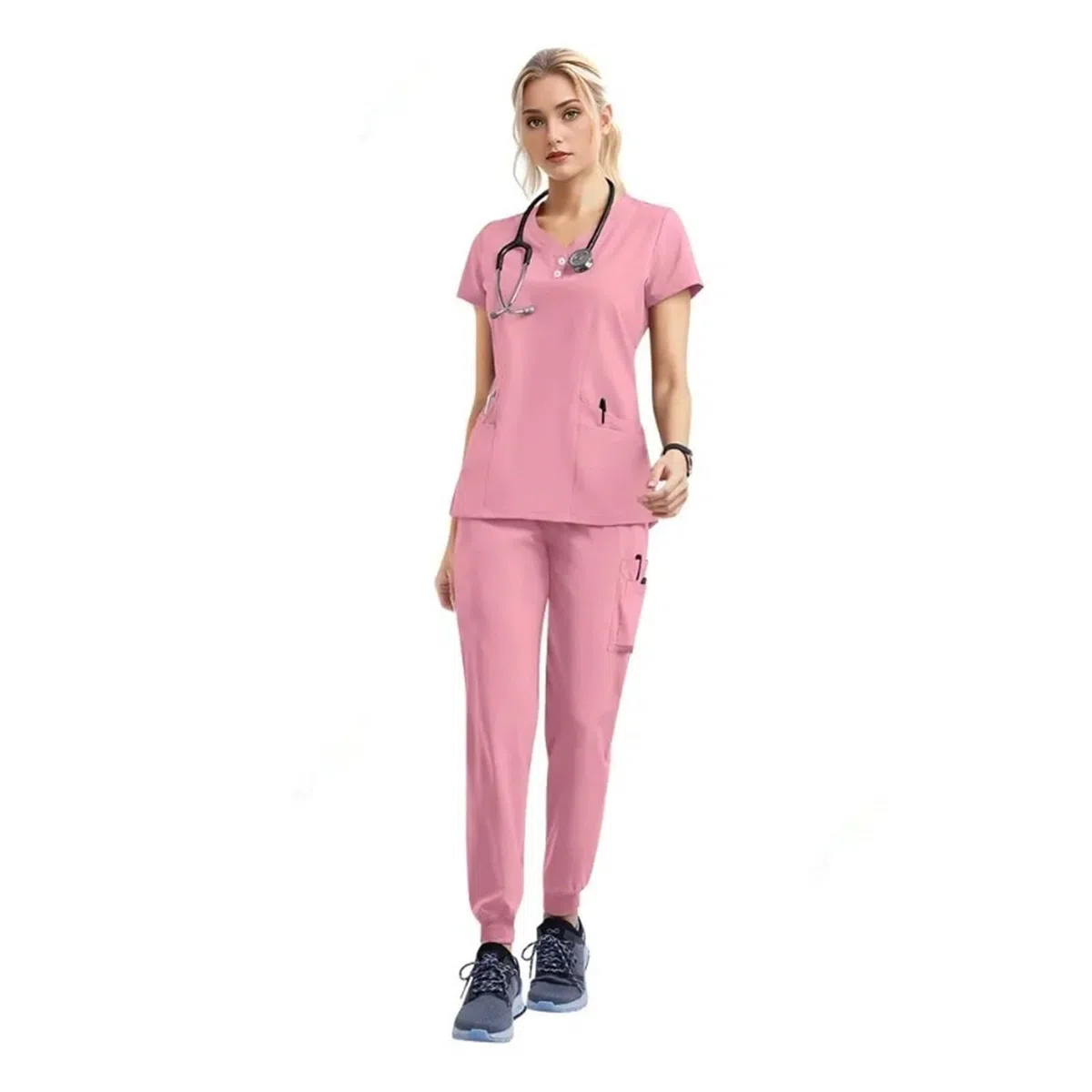 Uniforme De EnfermeríA Conjunto de uniforme médico y enfermera, conjunto de jogging for mujer, accesorios de hospital, ropa de trabajo quirúrgica for quirófano Para Enfermeras(42162-Mango,XXL)