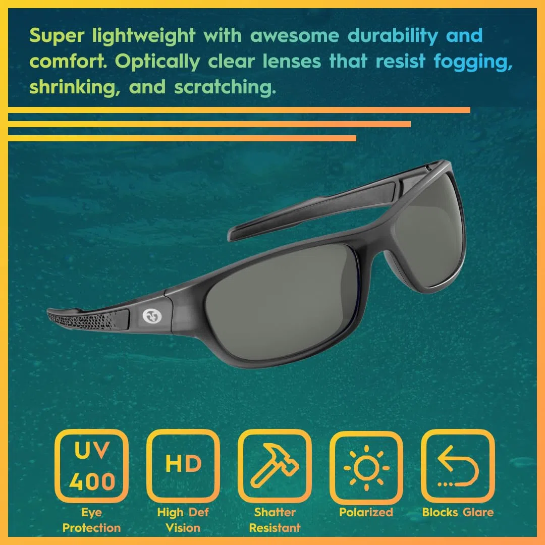 Flying Fisherman Last Cast - Gafas de sol polarizadas con bloqueador UV AcuTint para pesca y deportes al aire libre