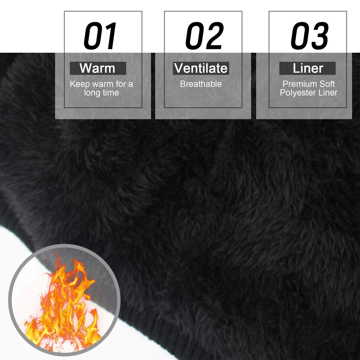 Svpro Gorro térmico con batería recargable de 7,4 V de iones de litio que dura hasta 3-7 horas., Rayas de aguja negras, L