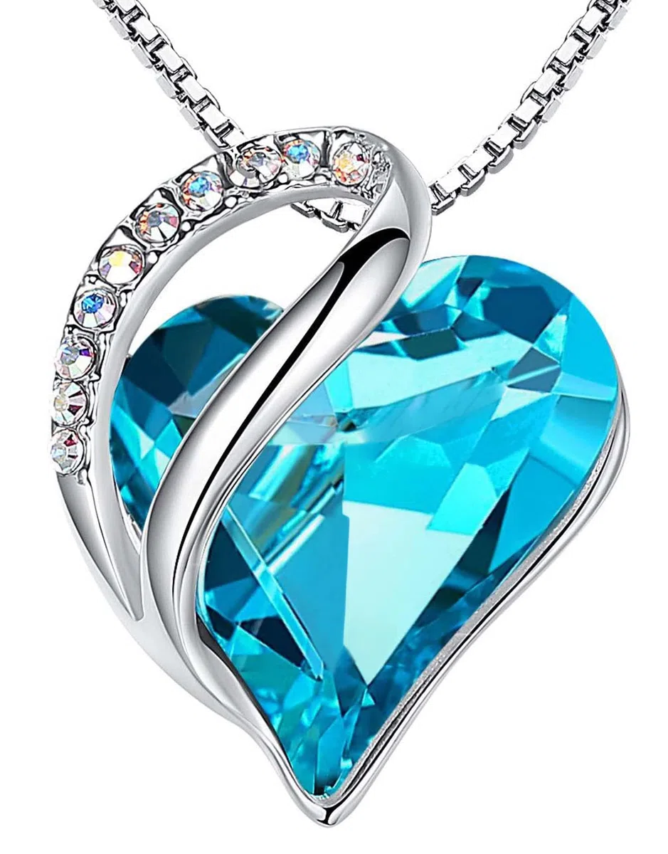 Leafael Collar de Mujer con Birthstone de Cristal | Collar Hipoalergénico con Caja de Regalo Incluida