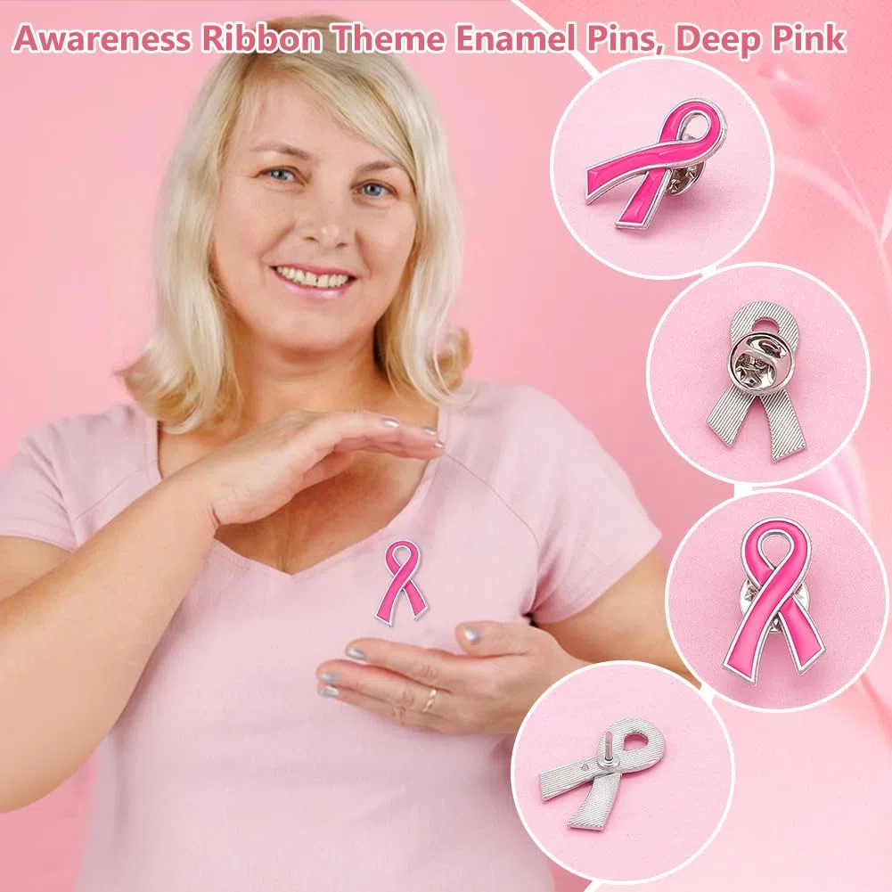 100 broches cinta rosa, broche de conciencia sobre el cáncer de mama, broche de esperanza para sobrevivientes, evento de caridad, recaudación de fondos, decoración para ropa
