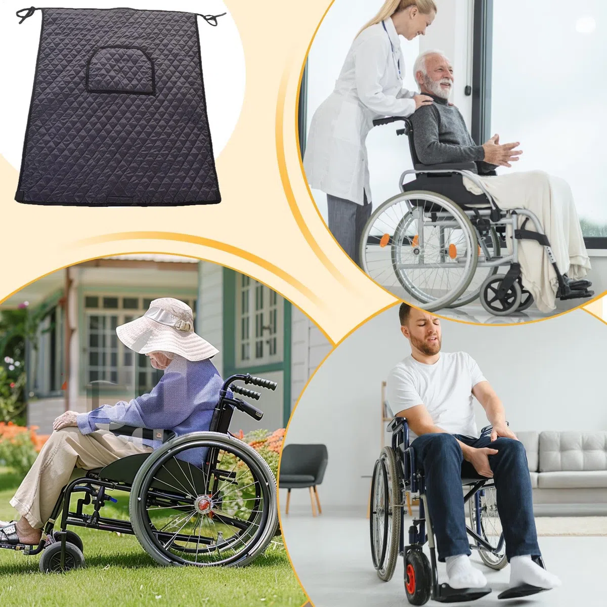 Manta Para Silla De Ruedas Cubierta Ajustable Y Cómoda | Manta De Regazo Cálida Para en Interior y Exterior Hogar Enfermería Diario Clima Frío y Viaje