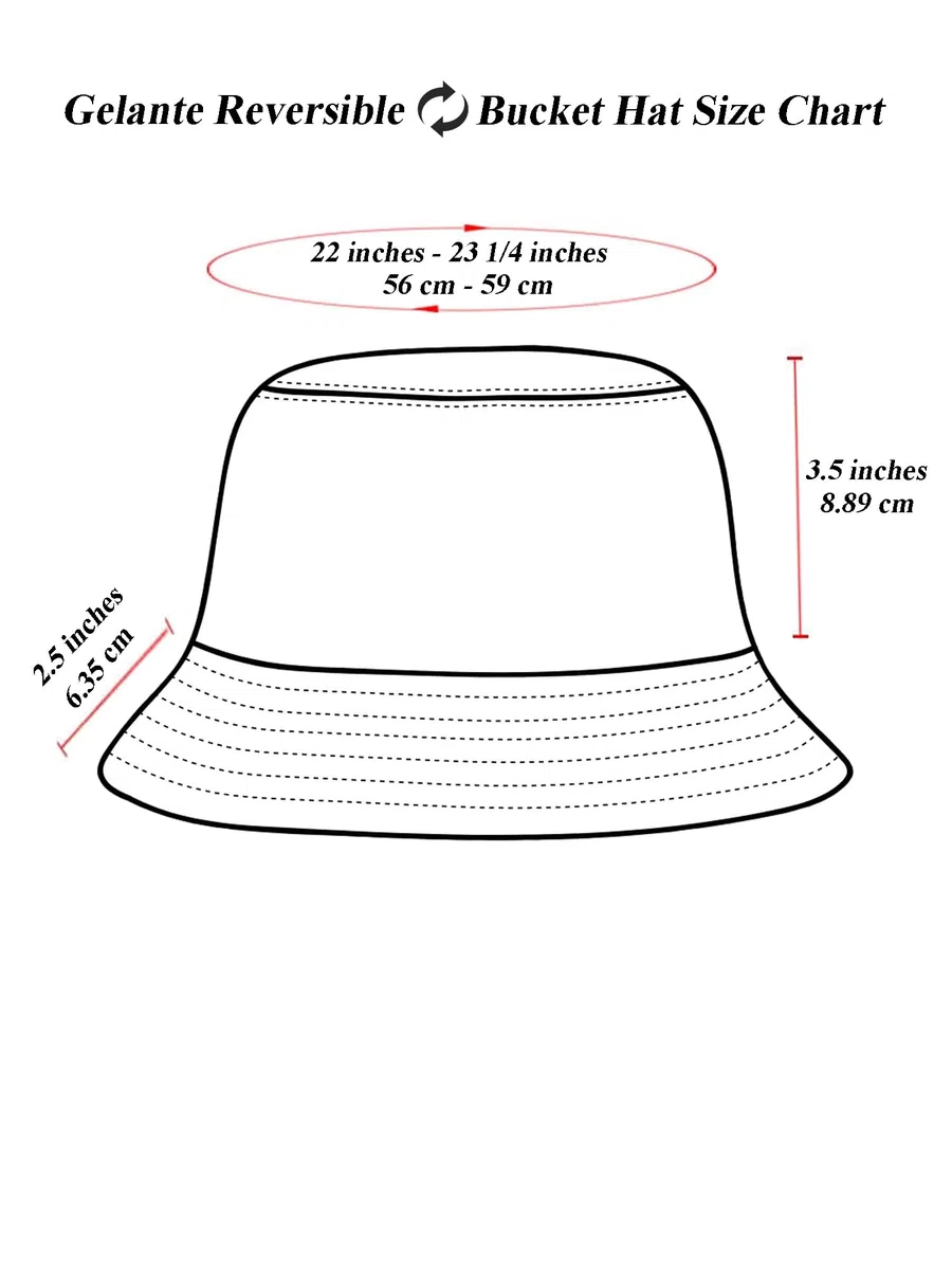 Gelante Sombrero de pescador reversible para hombres y mujeres, algodón, protección solar para exteriores.