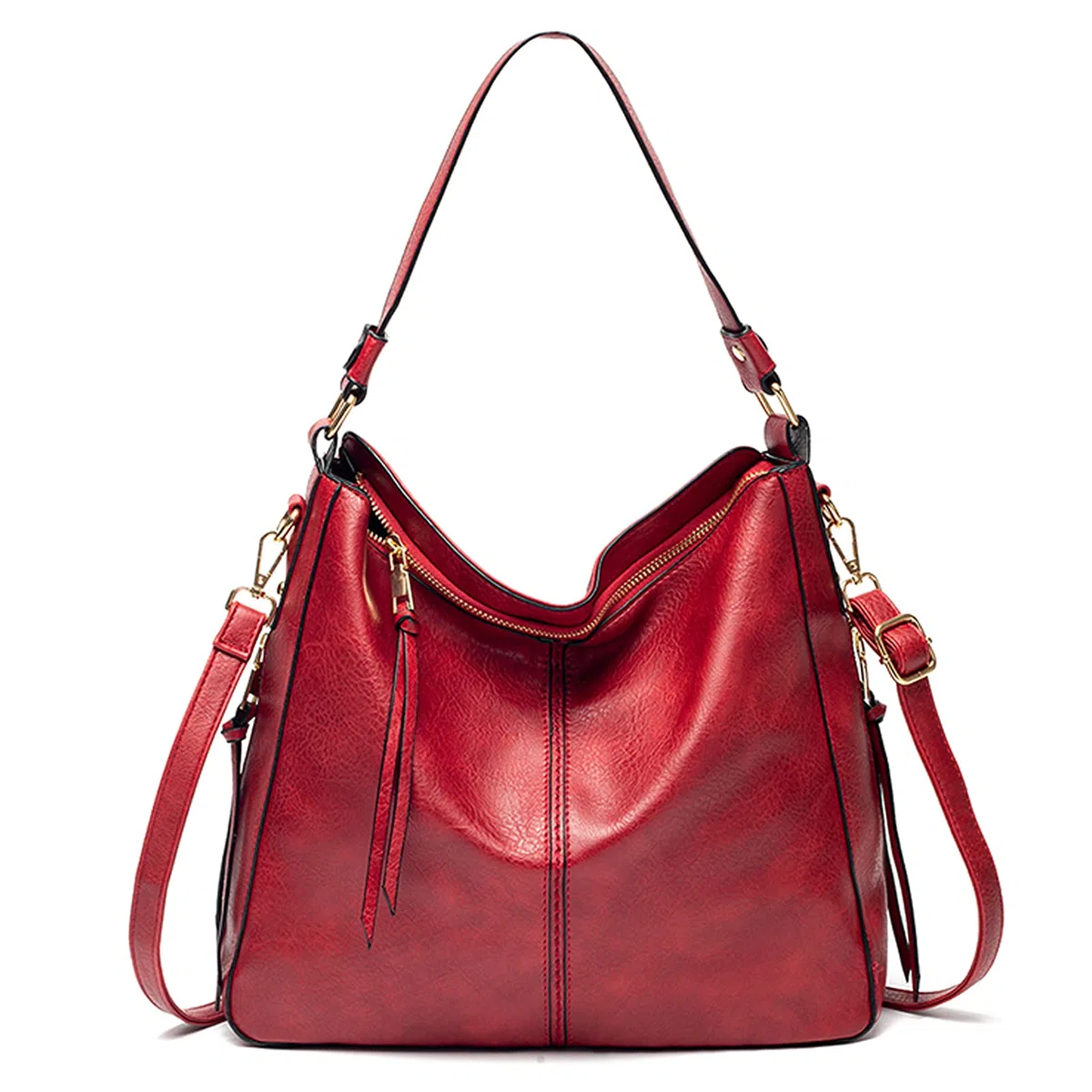 FANDARE Bolsos de Mujer Bolsos Hobo Bolso Bandolera Bolso de Hombro Bolso Tote Cuero PU Bolso Shopper Bolso de Mano Bolso Convertible de Mochila para Trabajo Escuela Viaje Bolsos Cruzados