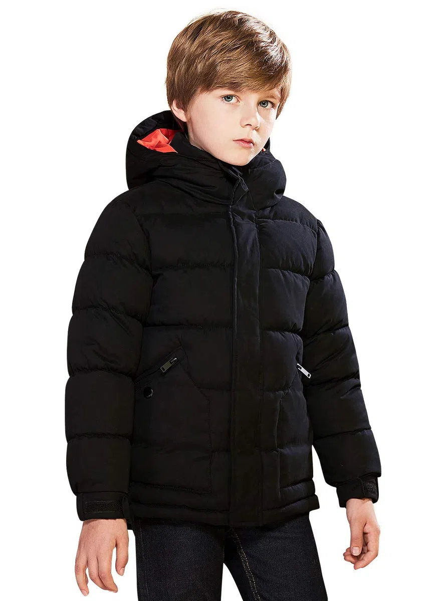 SOLOCOTE Niños Invierno Pesado Resistente al Agua Abrigo Niños Puffy Parka Gruesa Forro Suave con Capucha Outwear