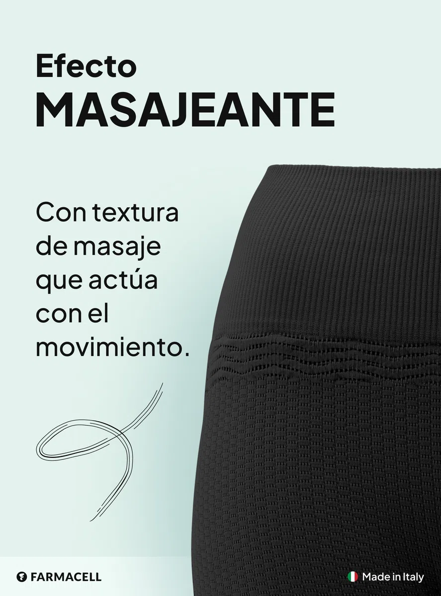 Farmacell Faja Pantalón Capri Mujer Anticelulitis Masaje y Efecto FIR, Made in Italy, 1104