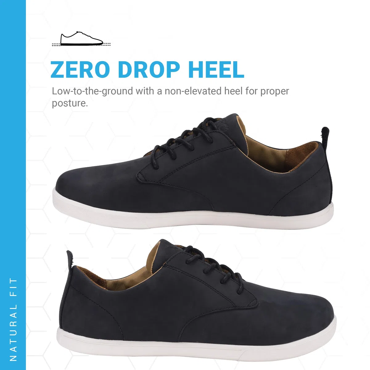 Xero Shoes Glenn Dress Casual Leather Shoes – Lightweight, Comfortable Business Shoes for Men