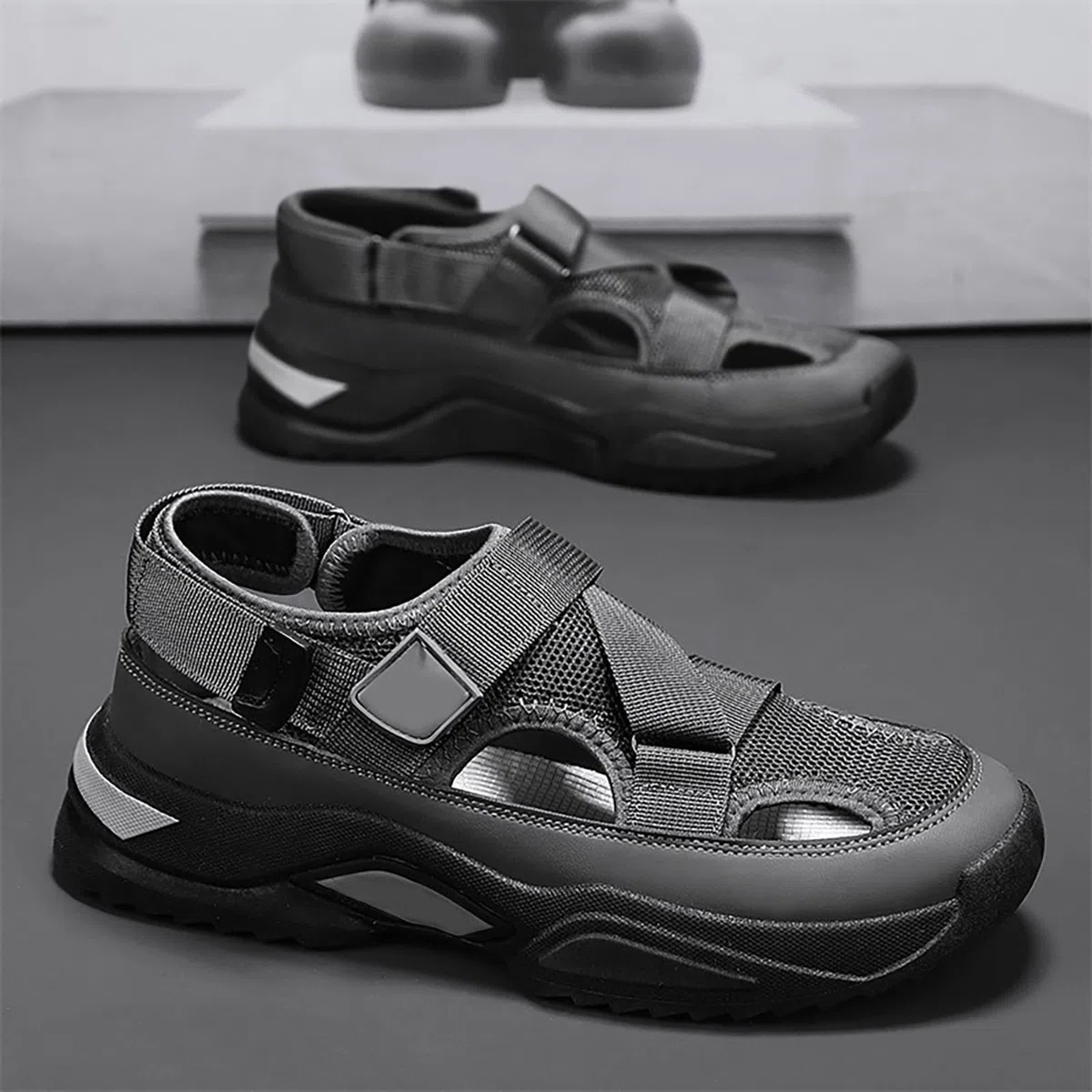 Sandalias Hombres Verano Exterior Senderismo Zapatos Trekking Casual de Montaa Playasandalia deportivaInformal y desenfadado