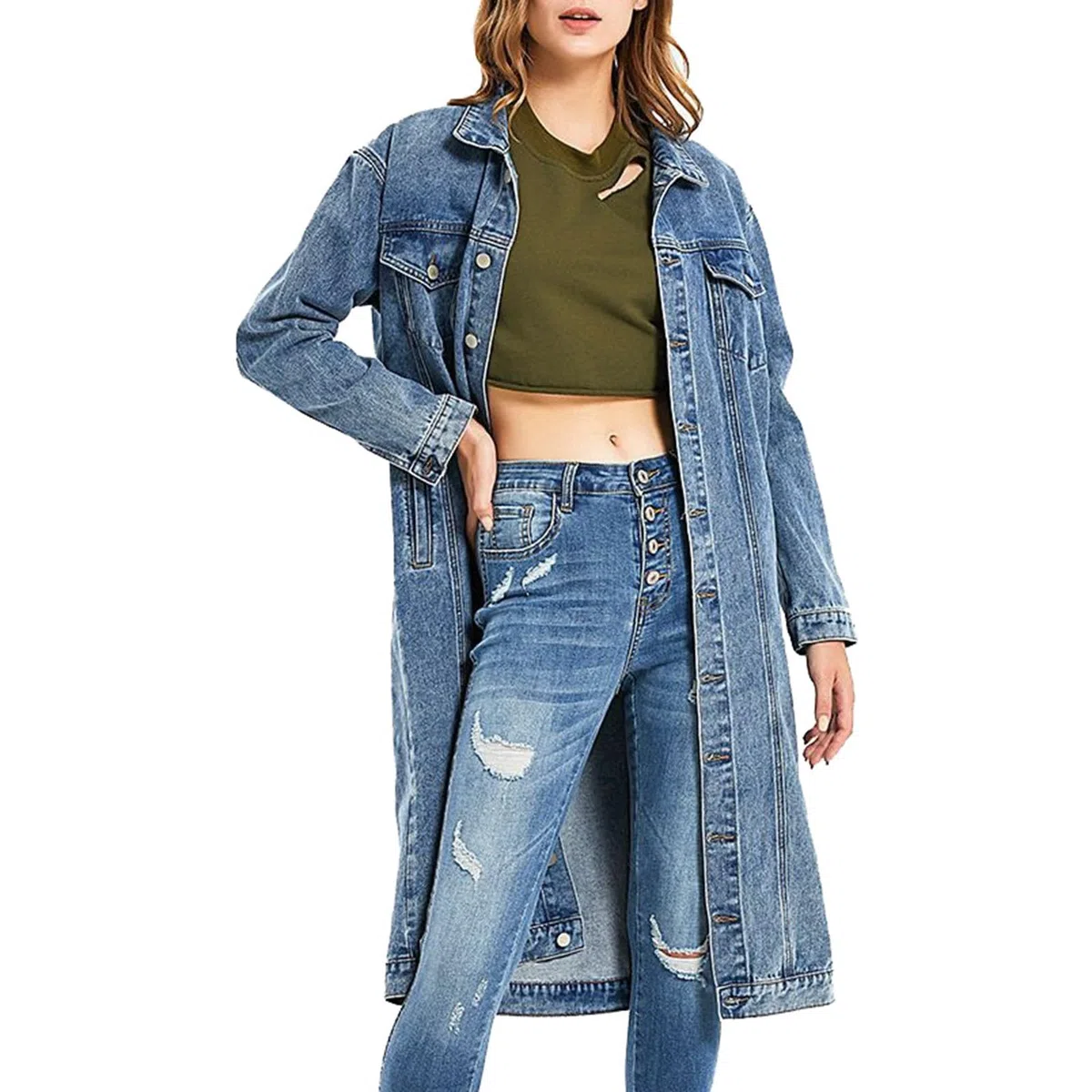 Chaquetas Vaqueras para Mujer, Chaqueta De Mezclilla Elástica Vintage con Botones De Manga Larga Chaqueta Vaquera Occidental Holgada Cazadora Mujer Entretiempo Chaquetas Mujer para Primavera Otoño