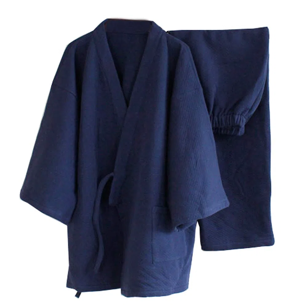 Fancy Pumpkin - Vestido de estilo japonés para hombre, suelto, más grueso, invierno, cálido, Kimono Pijamas