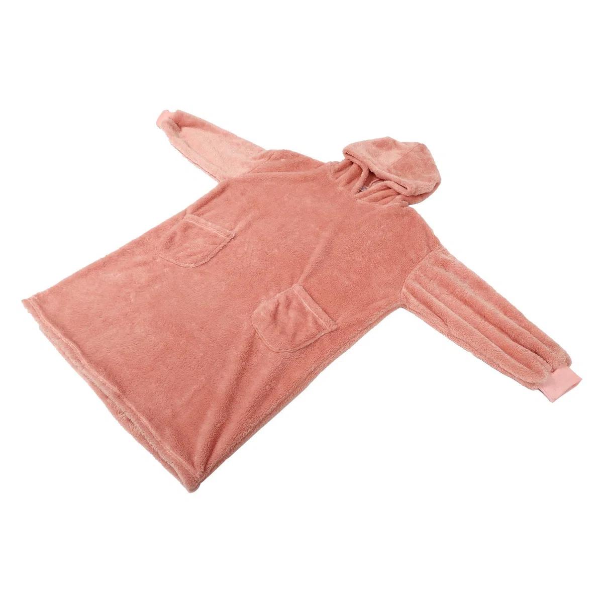 Homoyoyo Pijama de Invierno para Mujer Capucha Rosa, Material de Poliéster y Algodón Velour, Diseño Acogedor y Talla Única Bolsillos Frontales