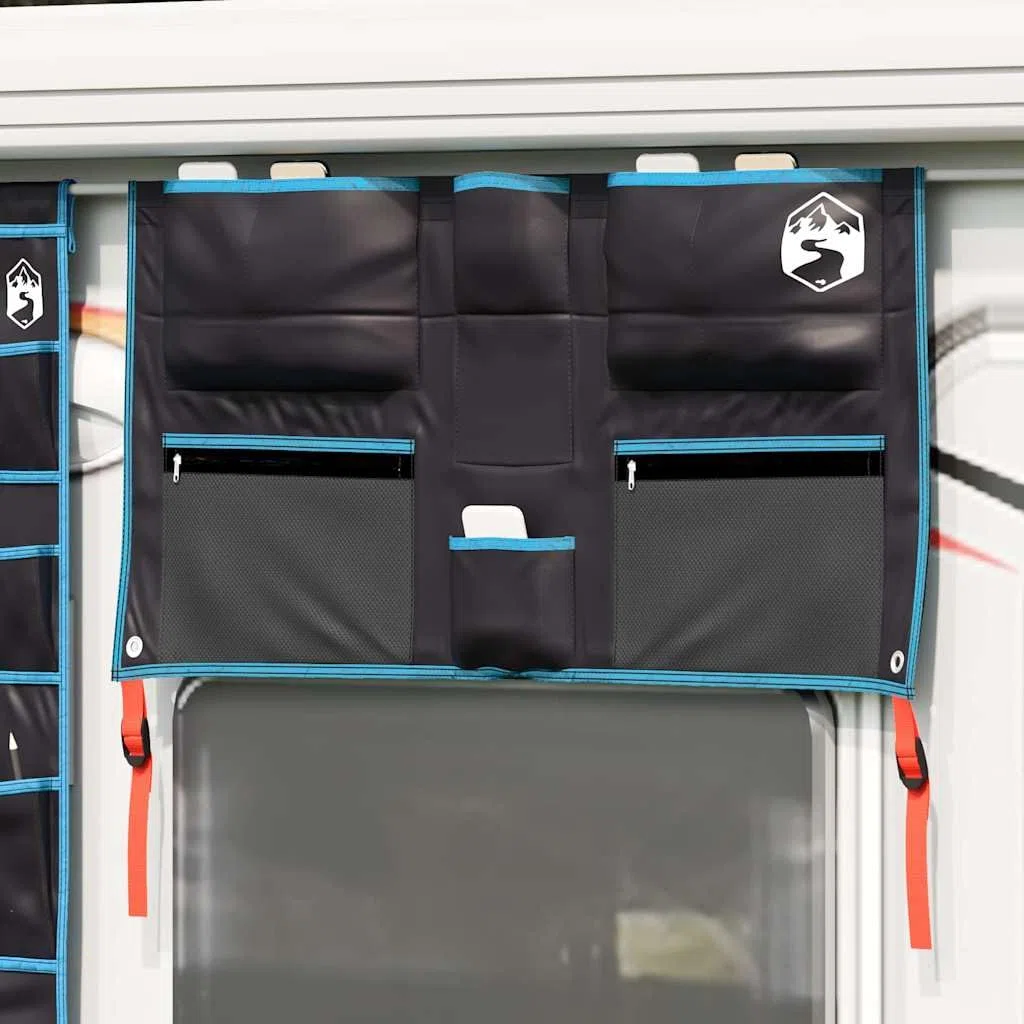 Bolsa de almacenamiento, color negro y azul, 98 x 47 cm, Oxford, para exteriores, camping, senderismo, senderismo, protección resistente y ligera