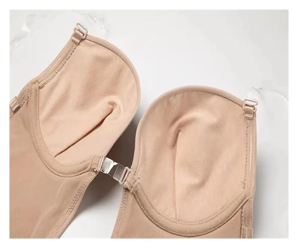 Body de Encaje Completo con Tanga sin Costuras y Espalda Descubierta para Mujer, Escote en V Profundo, Moldeador de Cuerpo para Vestido de Espalda Baja, Ropa Interior