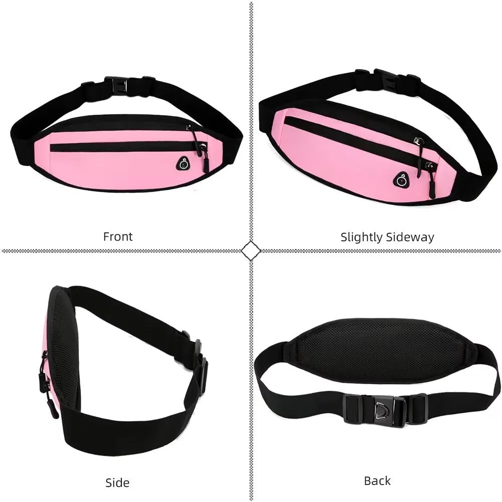 Riñonera para mujeres y hombres, ligera, de viaje, para dinero, cartera de viaje, impermeable, soporte para teléfono, Amarillo