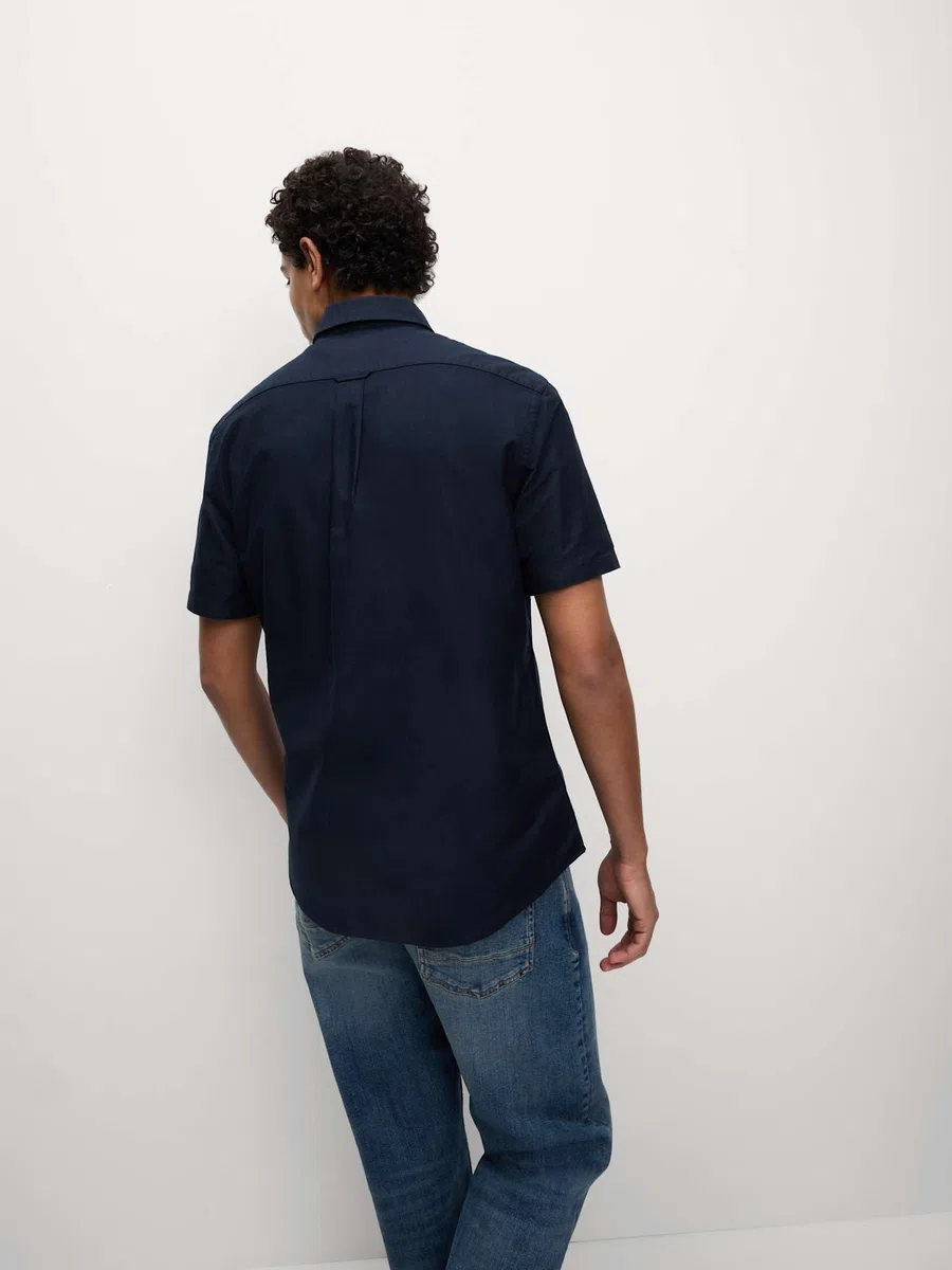 Marks & Spencer Camisas Oxford Ultimate de Manga Corta para Hombre Pack de 2, Ajuste Normal