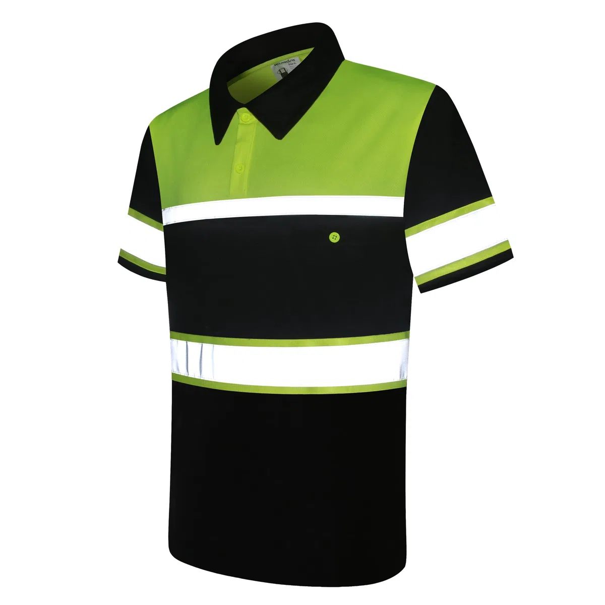 Camisas de seguridad para hombre, polos de alto reflejo con bolsillo, manga corta, ropa de trabajo transpirable