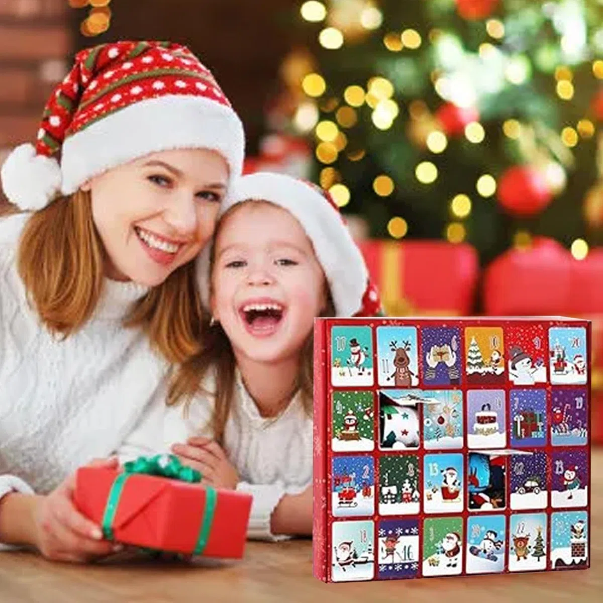 Calcetines Navidad Cuenta Regresiva,Calcetines Calendario De Adviento | Calendario de cuenta regresiva navideña de 24 días, juego de calcetines