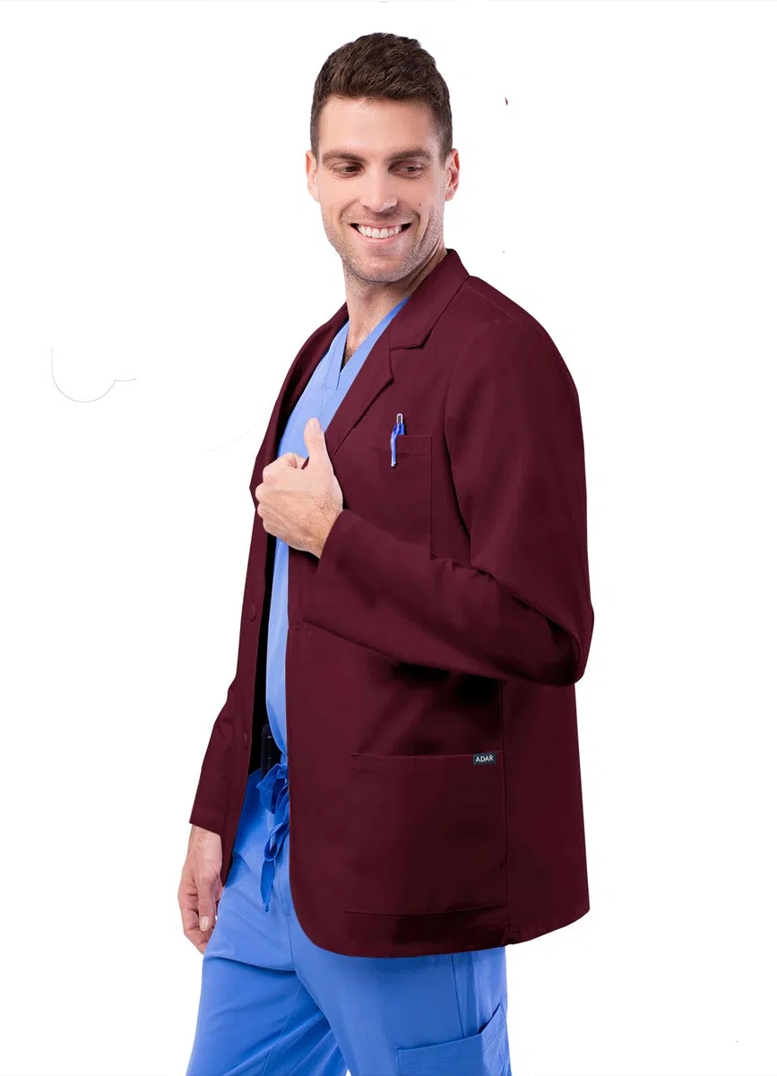 Adar Batas de laboratorio para hombre - Bata de laboratorio clásica de 79 cm