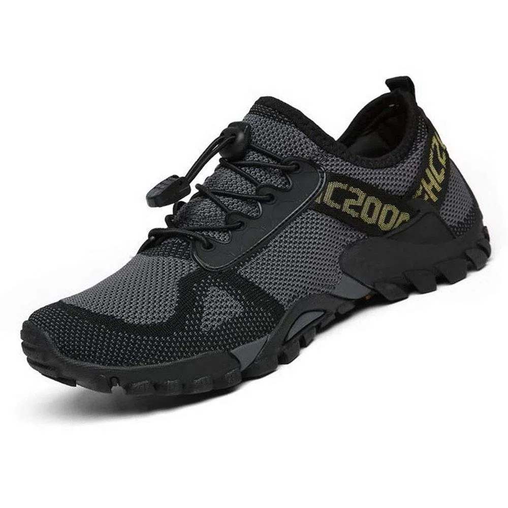 ABAO Zapatos de senderismo para hombre y mujer, zapatos deportivos al aire libre, antideslizantes, transpirables, tenis bajos para caminar, senderismo, senderismo, escalada, viajes, ligeros, Gris, 6