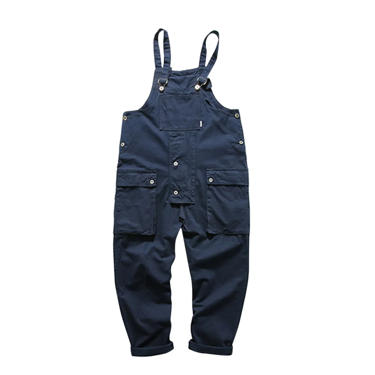 Peto de algodón para hombre, pantalones de trabajo largos de verano, tallas grandes, holgados, varios bolsillos, pantalones de trabajo, transpirables, cómodos, con tirantes ajustables
