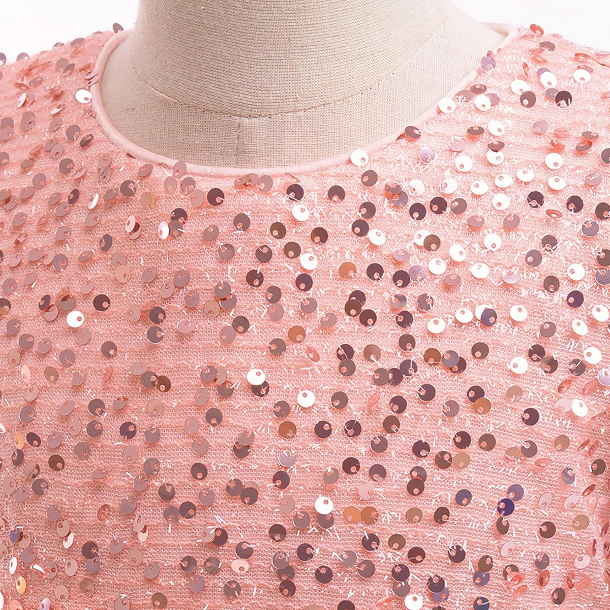 Vestido formal de tul de manga larga para niños