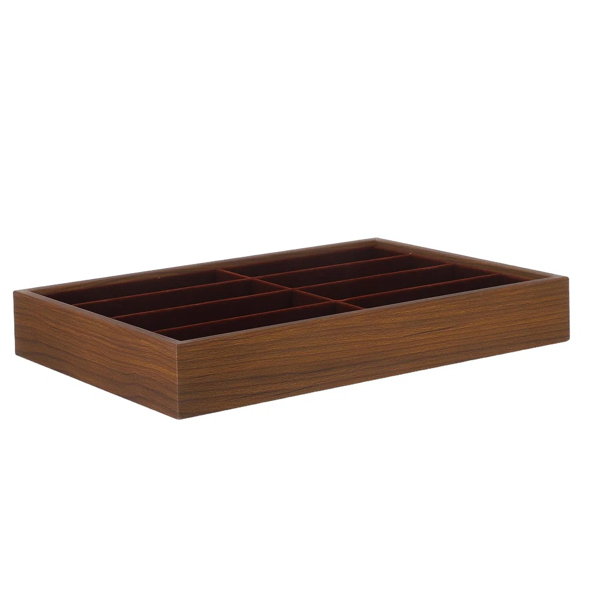 Uonlytech Organizador de Gafas de Madera: Caja de 8 Rejillas para Gafas, Bandeja para Guardar de Sol, Vitrina para Relojes y Joyas.